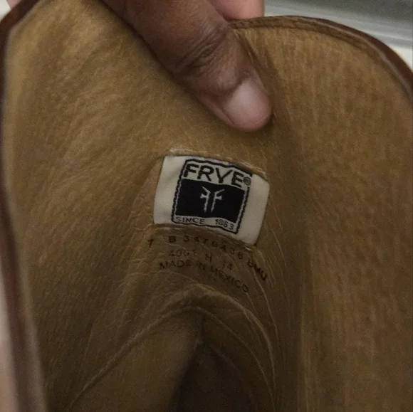 FRYE Women's Melissa Logo Button Motorcycle Equestrian Black Boots Size 7 - Picture 8 of 10